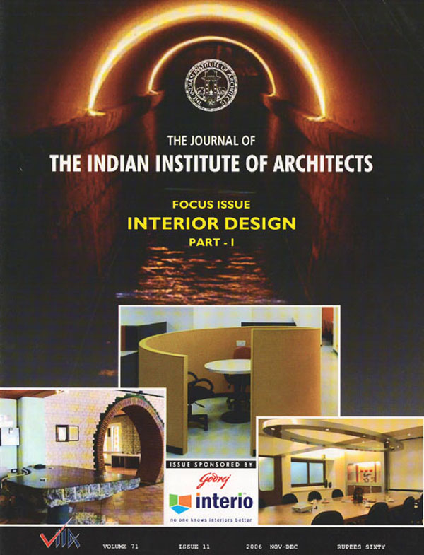 The Journal of the Indian Institute of Architects - November 2006. Vol 71 Issue 11.